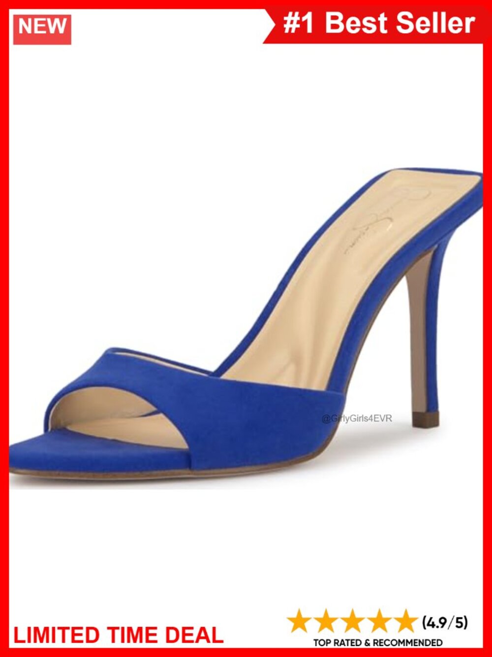Faux Leather Stiletto Heel Open Toe Slip On Sandal for Party Prom